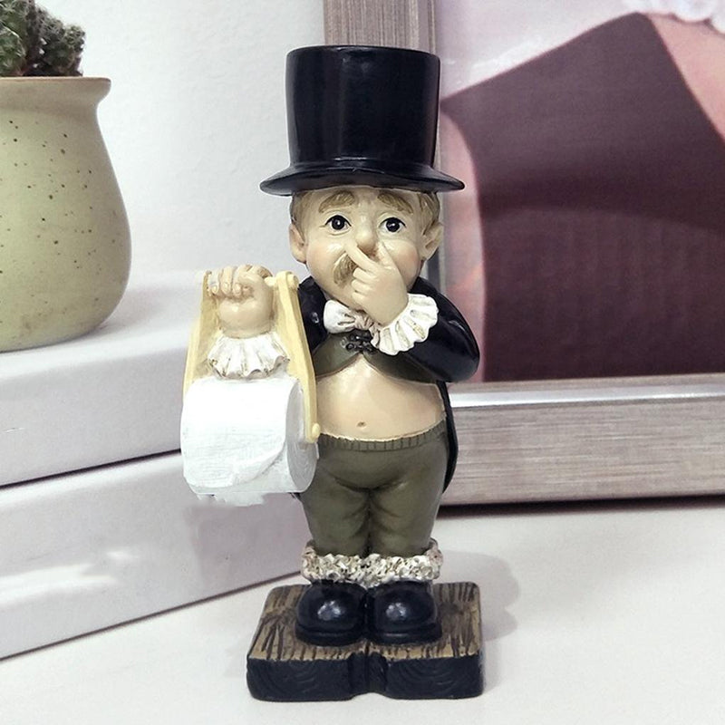 Gentleman Paper Towel Holder Decoration