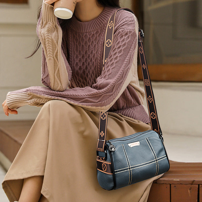 Small Triple Compartment Crossbody Bag