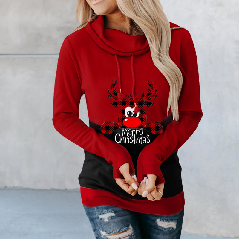 Christmas Patchwork Long Sleeve Sweatshirt