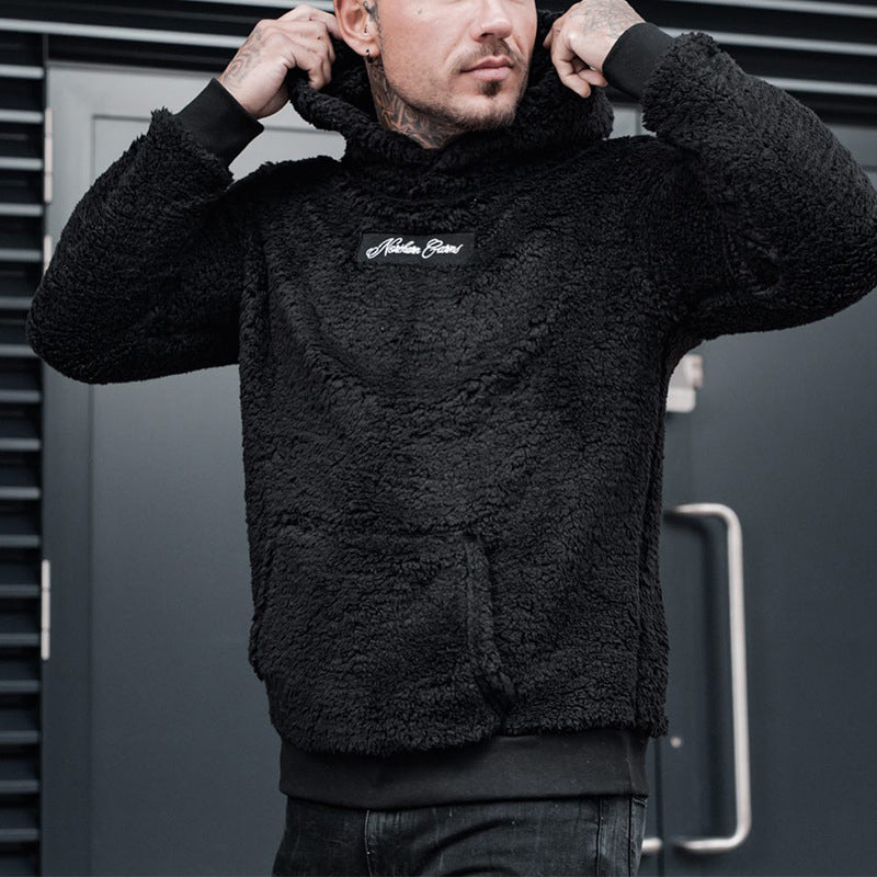 Men's Plush Hooded Sweatshirt