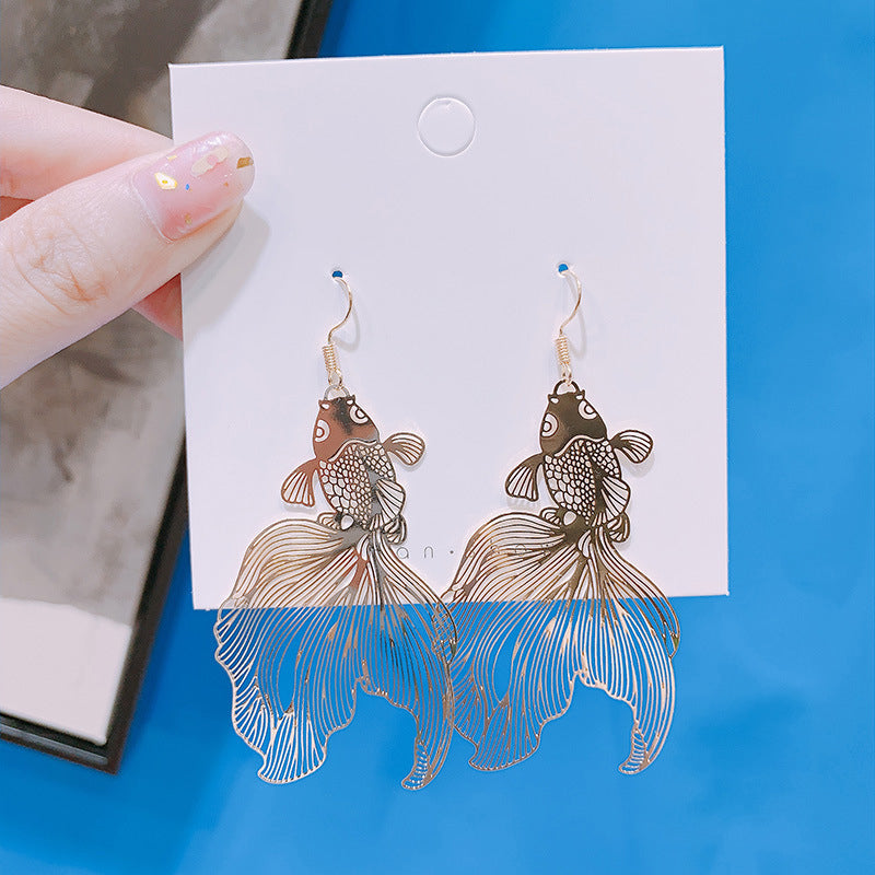 Gold Koi Fish Earrings