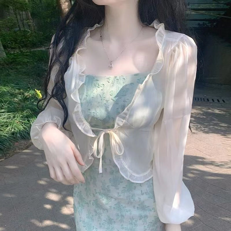 Oversized Clear Bow Tie Shawl