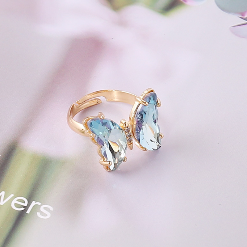 Gradient Butterfly Ring