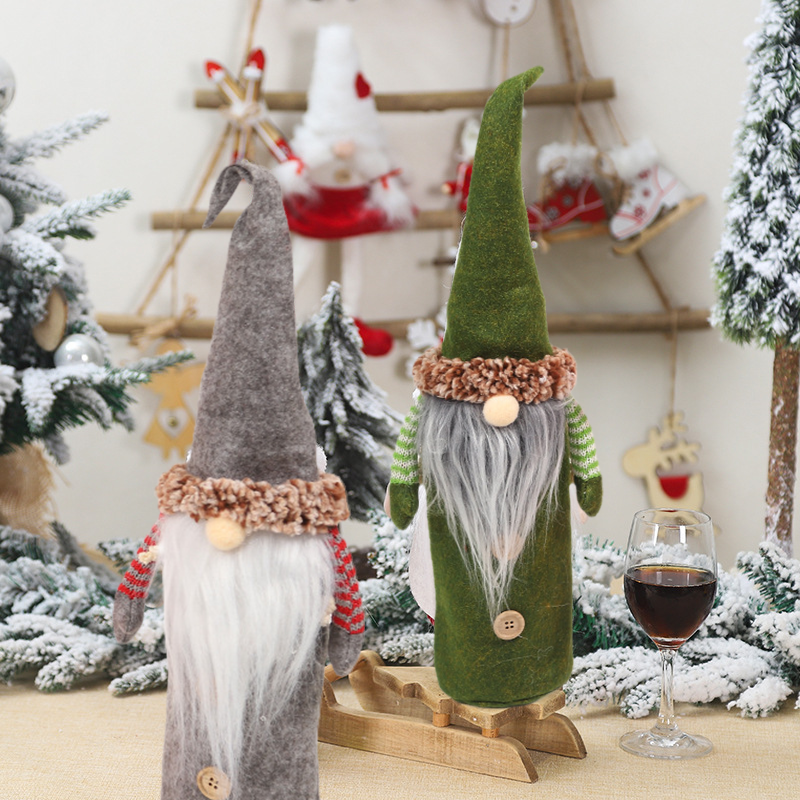Christmas Wine Bottle Lid Bag