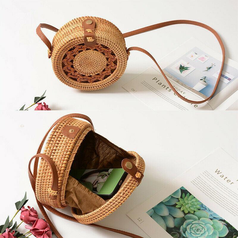 Fashion women's bag woven from bamboo