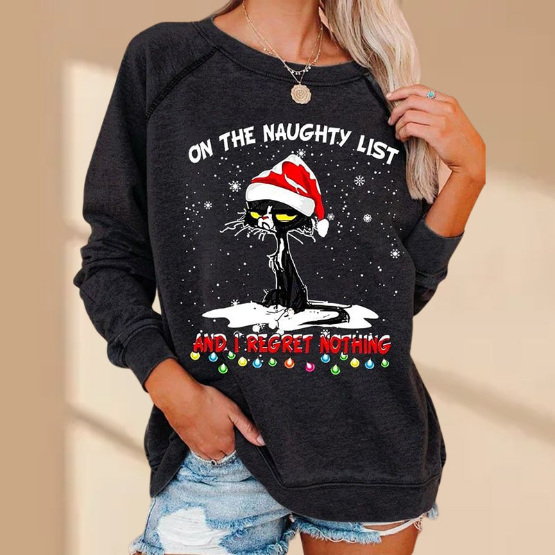 Christmas Print Pullover Sweatshirt