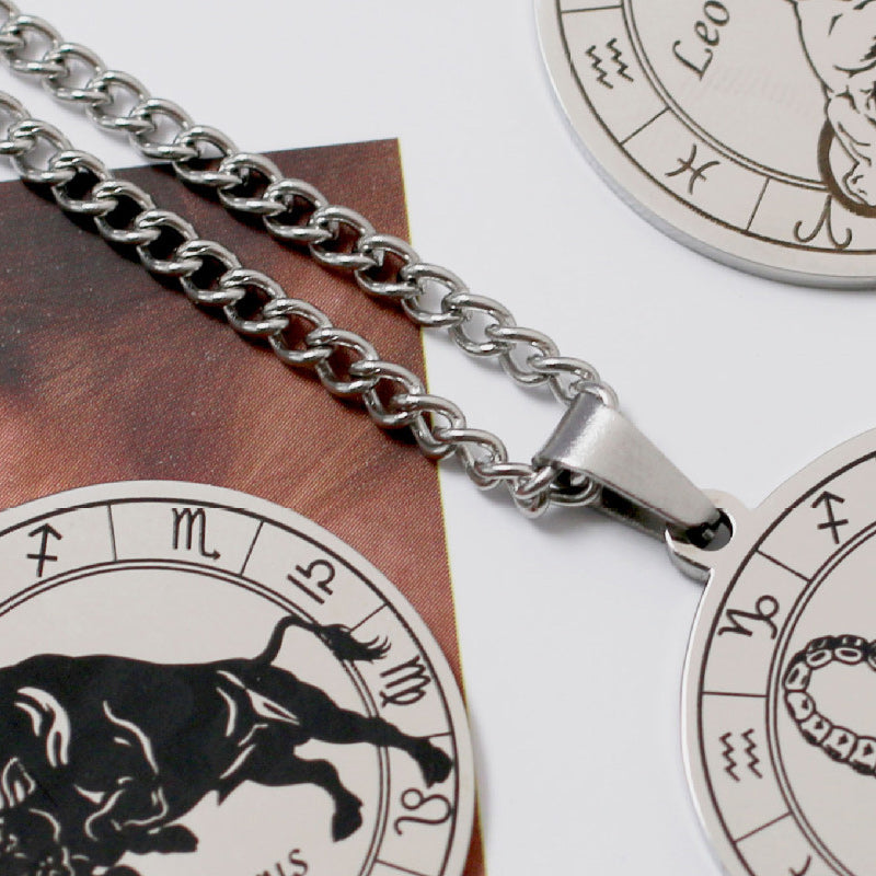 12 Constellation Stainless Steel Necklace
