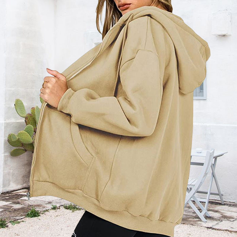 Zip Hooded Cardigan Jacket