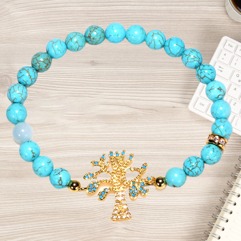 Turquoise Life of Tree Healing Bracelet