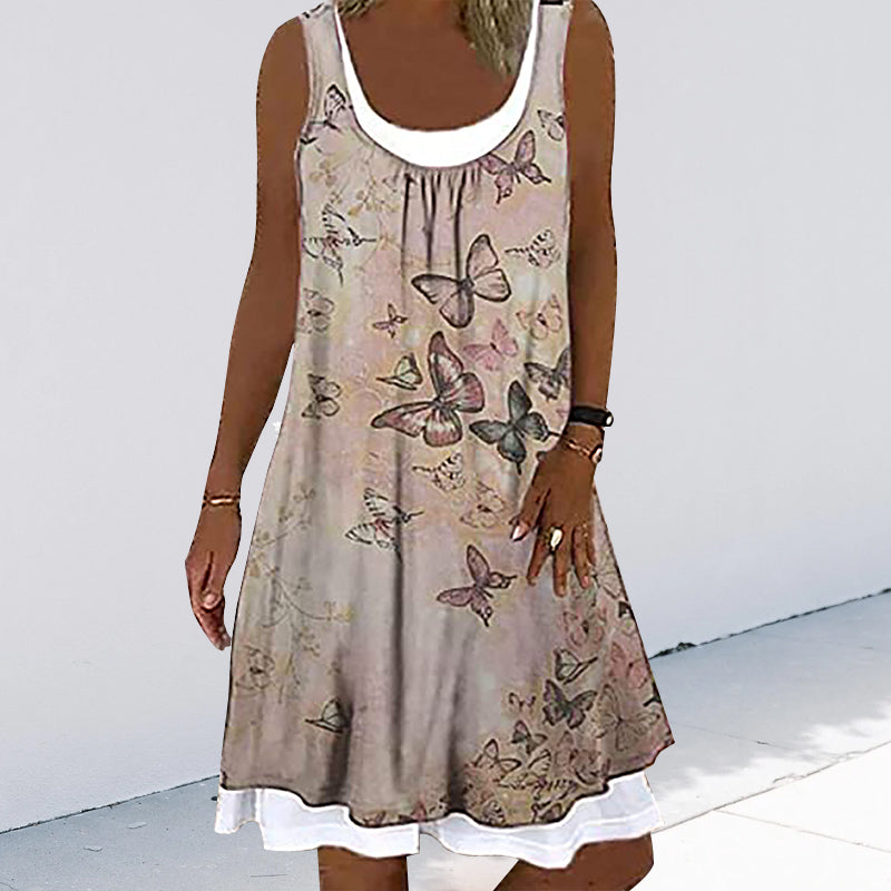 Sleeveless Digital Print Dress