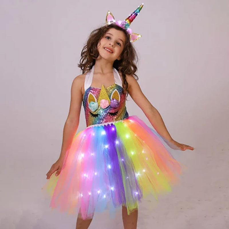 Unicorn Glow Princess Dress