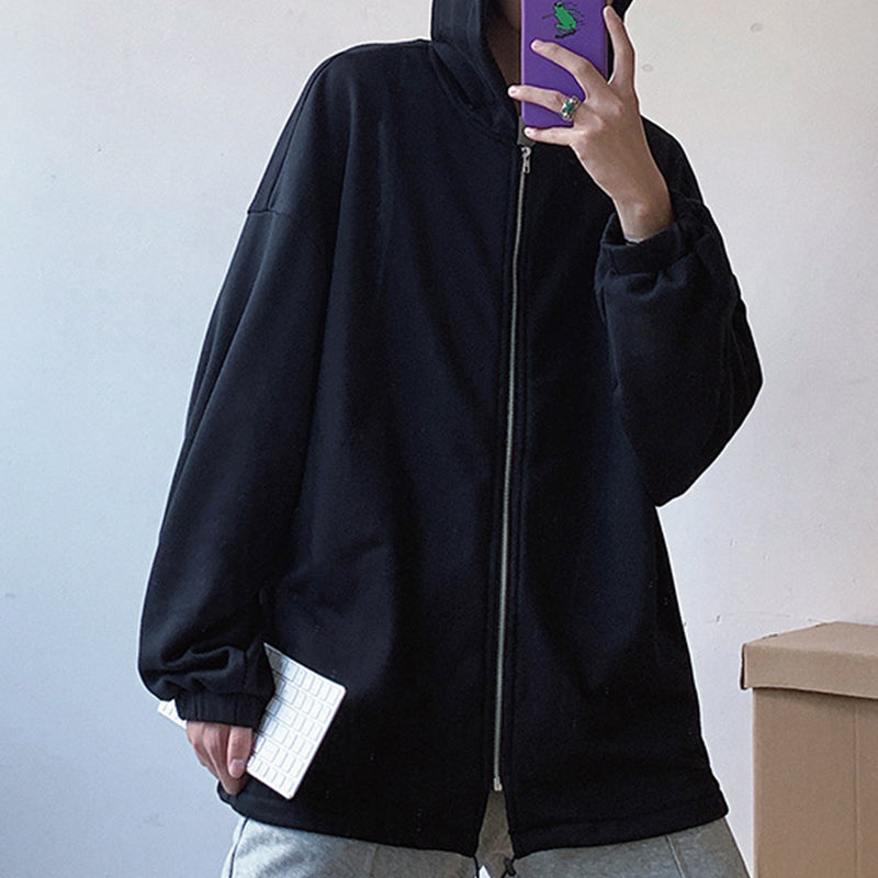 Men's hooded loose American hip hop style sports jacket