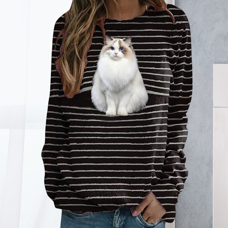 Cat Striped T-Shirt