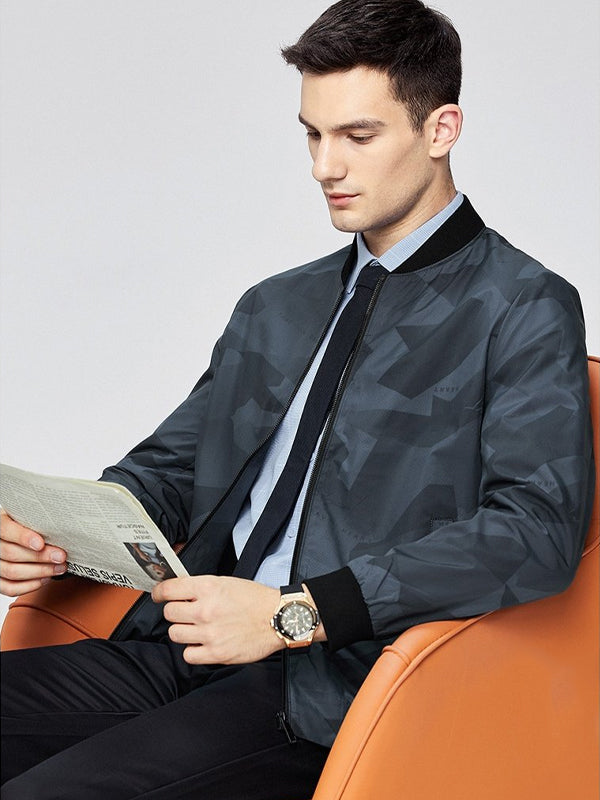 Men's Dark Pattern Casual Jacket