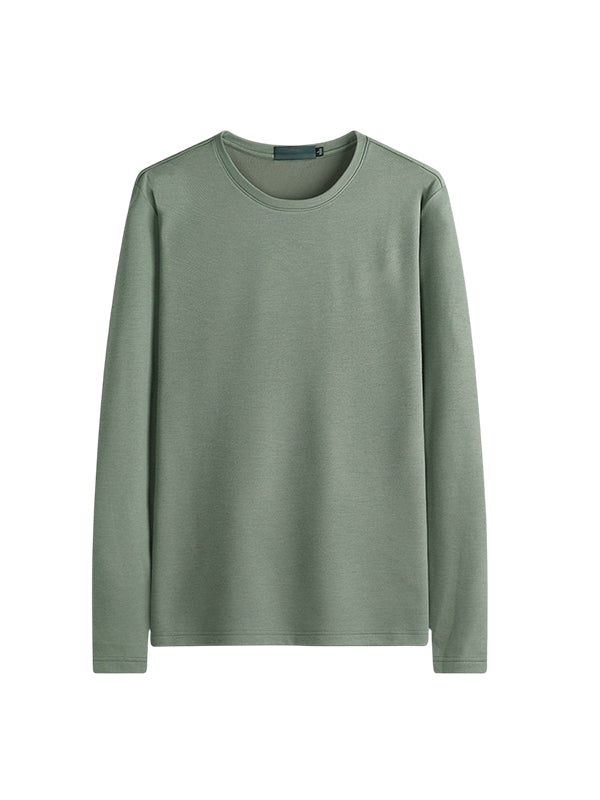 Men's Casual Comfortable Round Neck Long Sleeve T-Shirt