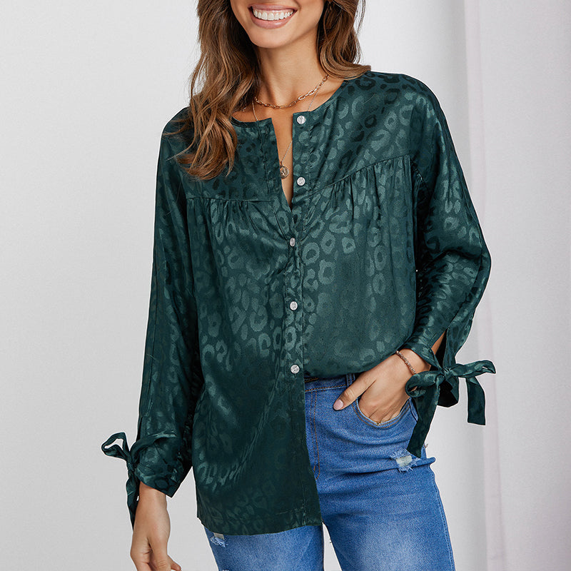 Fashion Casual Crew Neck Print Shirt