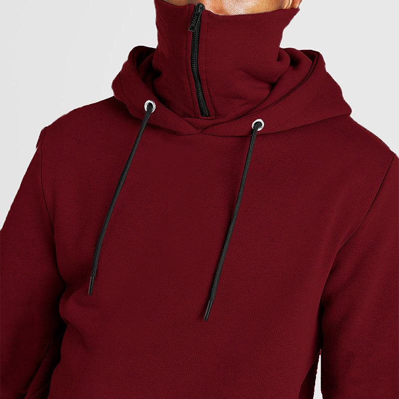 Hooded Face Mask Zip Sweatshirt