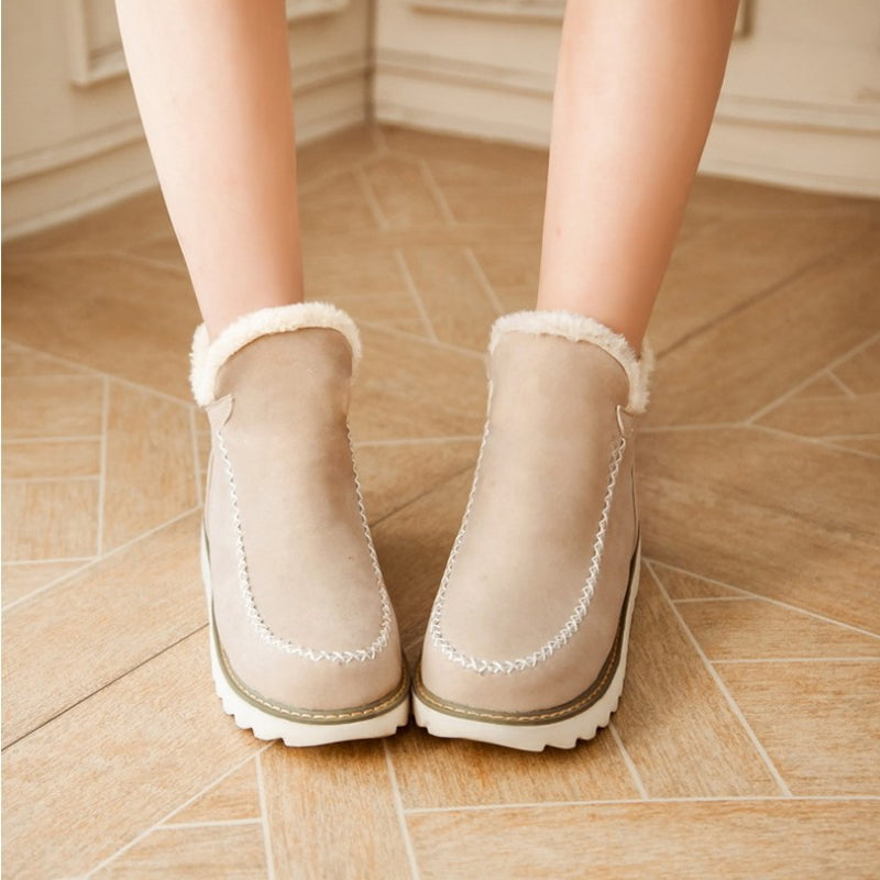 Winter Flat Heeled Platform Snow Boots