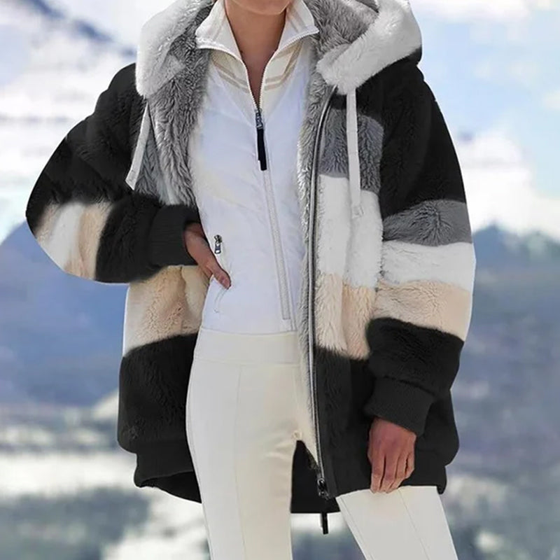 Plush Cropped Fashion Jacket