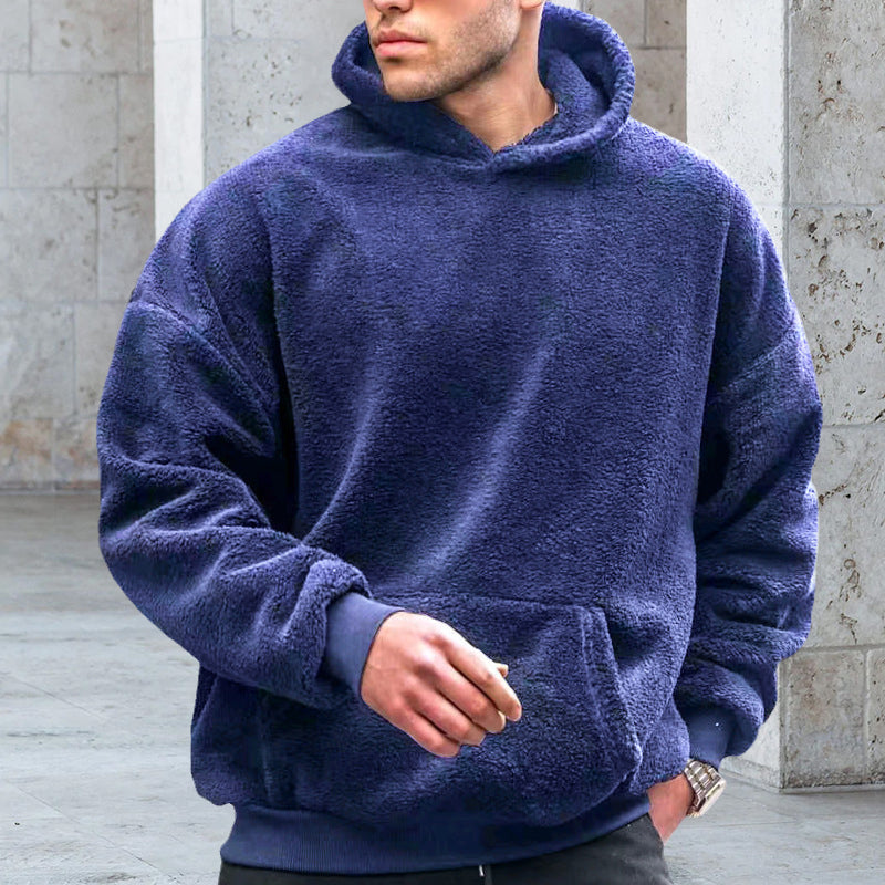 Men's Flannel Hooded Sweatshirt