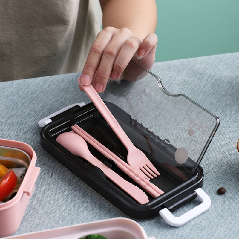 Portable Three Stackable Lunch Box