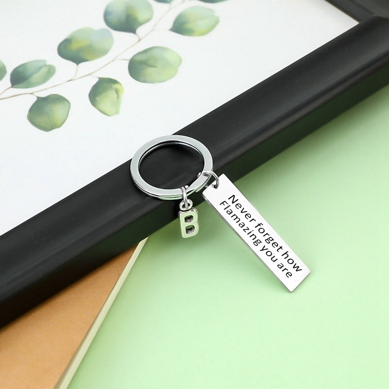 Stainless Steel Inspirational Keychain