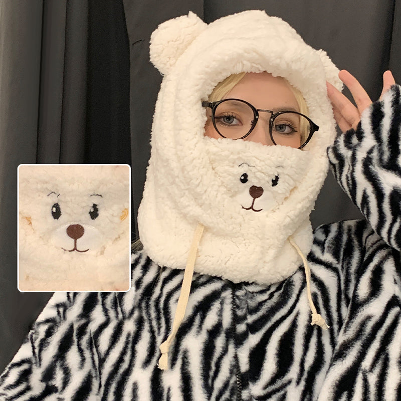Warm Plush Bear Hat