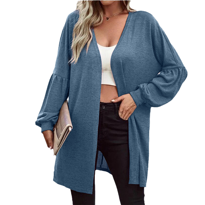 Solid Color Long Sleeve Cardigan