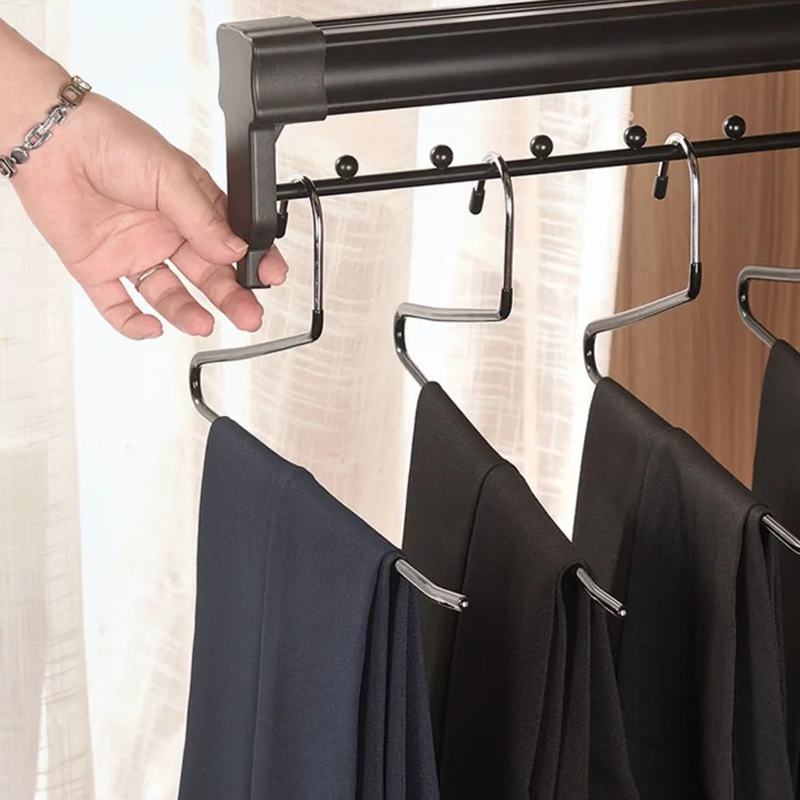 Wardrobe Top Mounted Telescopic Clothes Hanger
