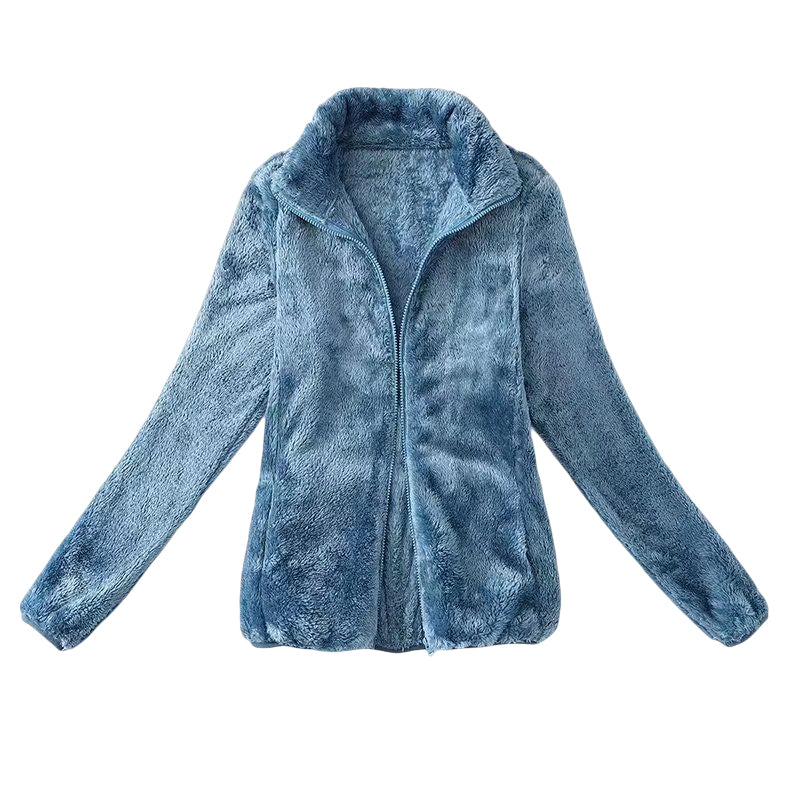 Coral Fleece Stand Collar Jacket