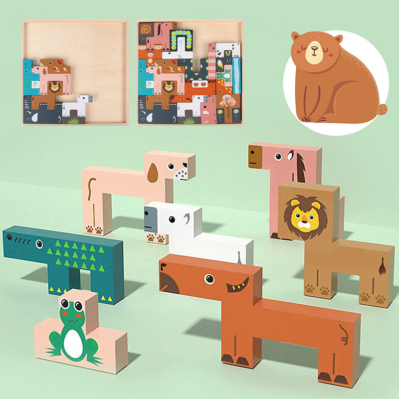 Wooden Russian Blocks Puzzle