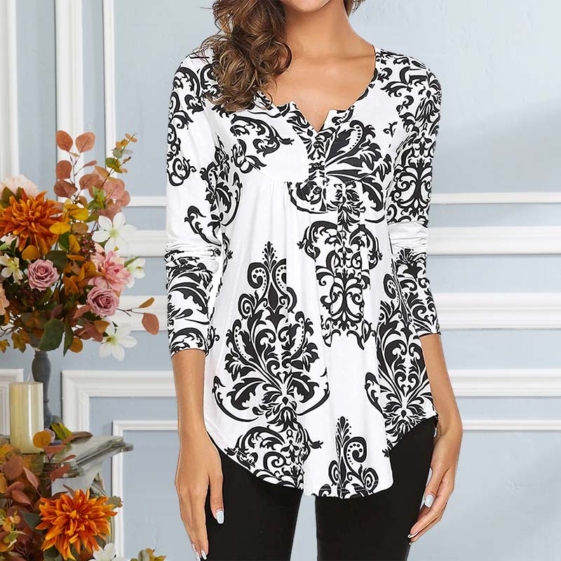 Women's Autumn Printed Long Sleeve T-Shirt