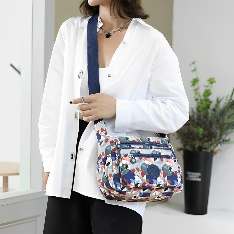 Printed Nylon Shoulder Bag