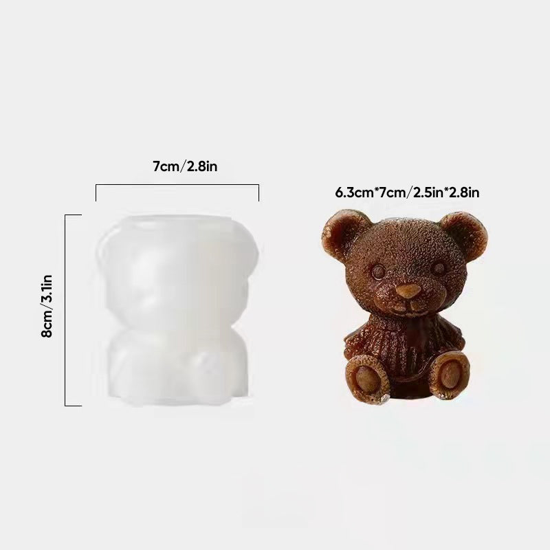 3D Teddy Bear Ice Cube Maker