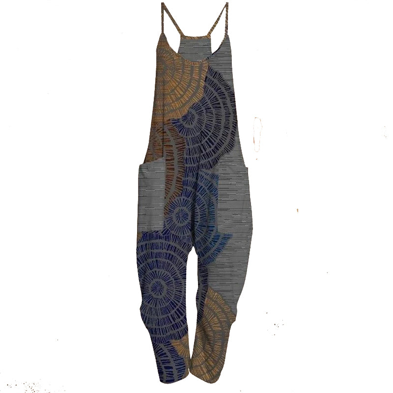 Casual Leaf Print Comfortable Jumpsuit