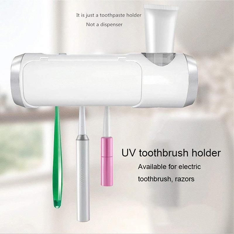 UV Toothbrush Holder(5 Toothbrushes Holding and Four Stickers Included)