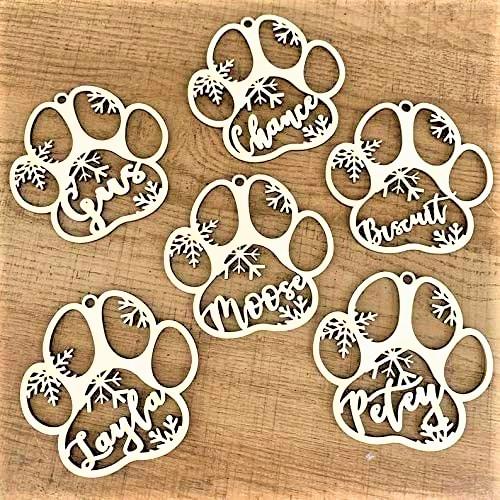 PERSONALIZED DOG/CAT PAW CHRISTMAS ORNAMENT