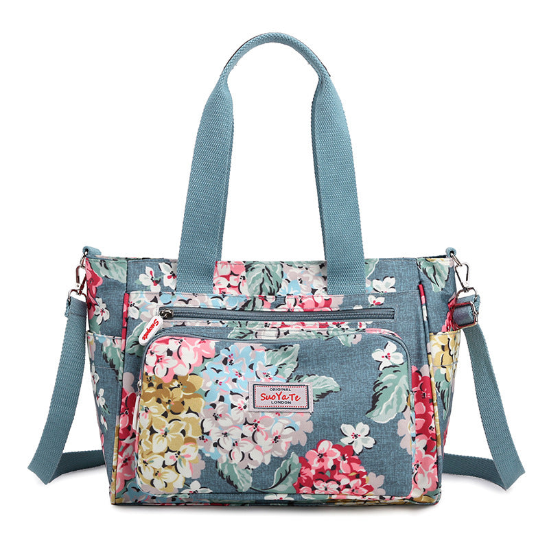 Large Capacity Floral Pattern Canvas Bag
