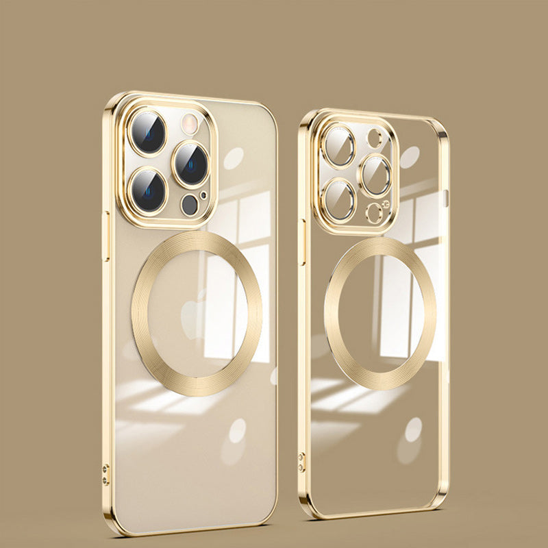 Electroplating Wireless Magnetic Charging All-Inclusive Lens iPhone Case