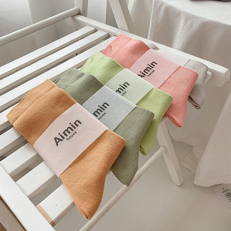 Girls' Solid Color Socks