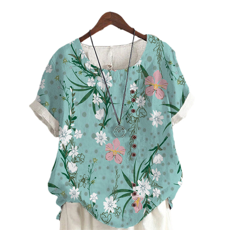 Cotton Linen Vintage T-Shirt