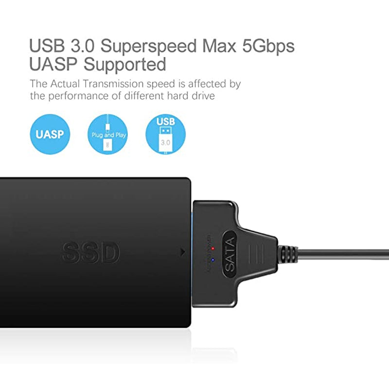 USB/USB-C To SATA 2.5" Hard Drive Adapter