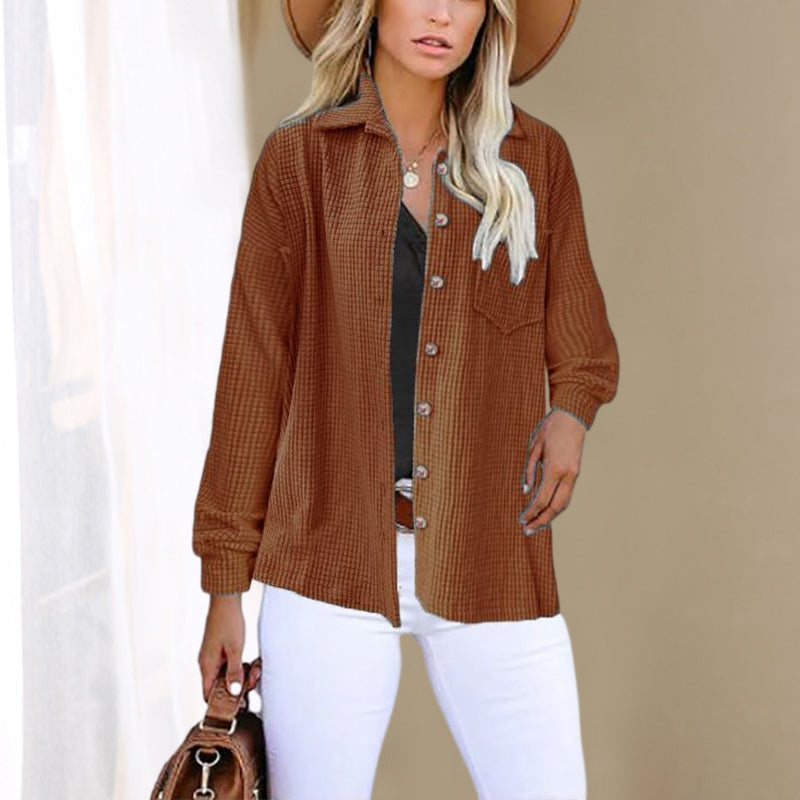 Corncloth Button Long Sleeve Cardigan