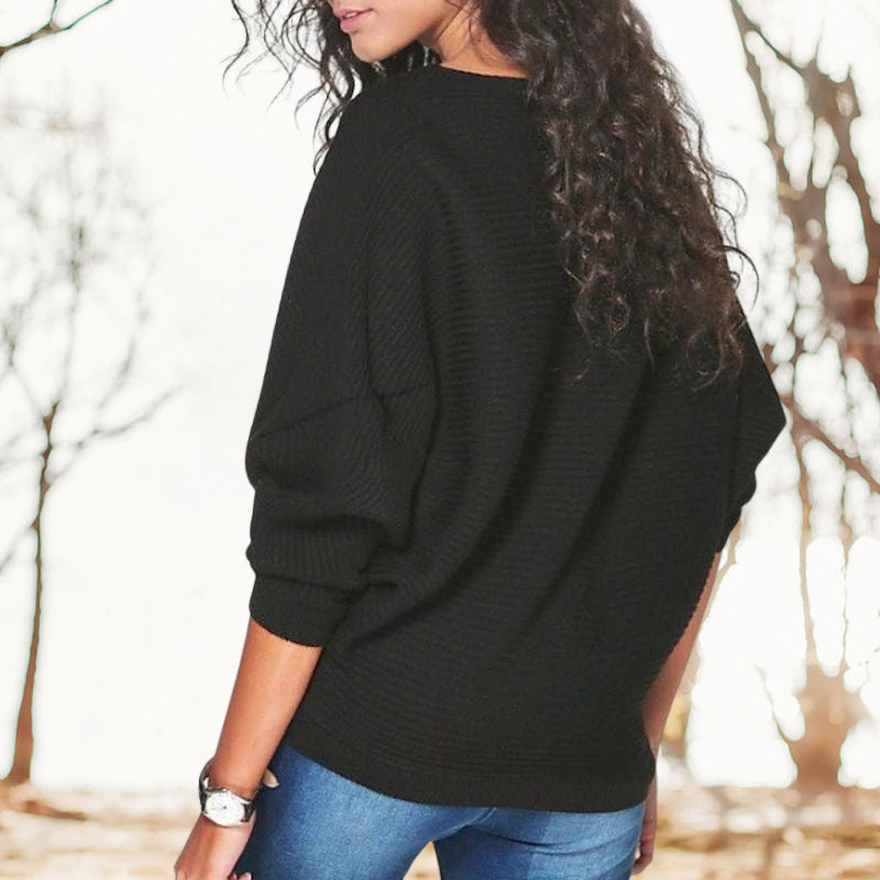 Solid Loose Long-sleeved T-shirt