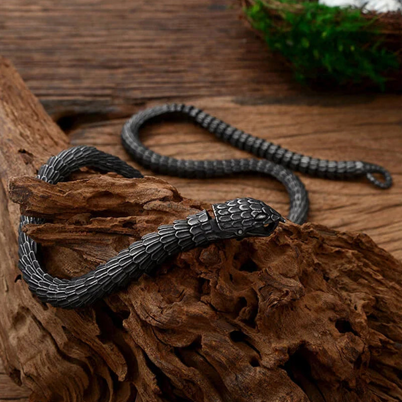 World Serpent Jormungandr Snake Necklace