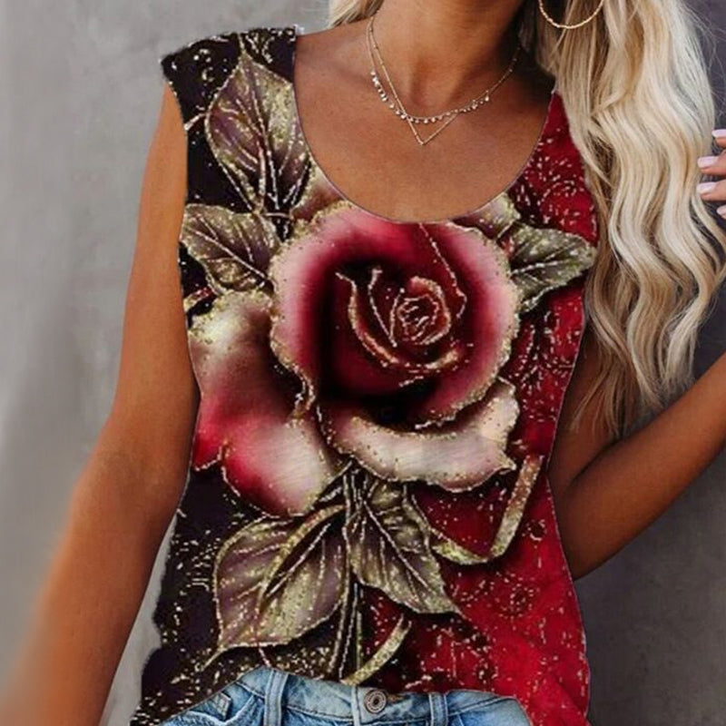 Round Neck Rose Vest