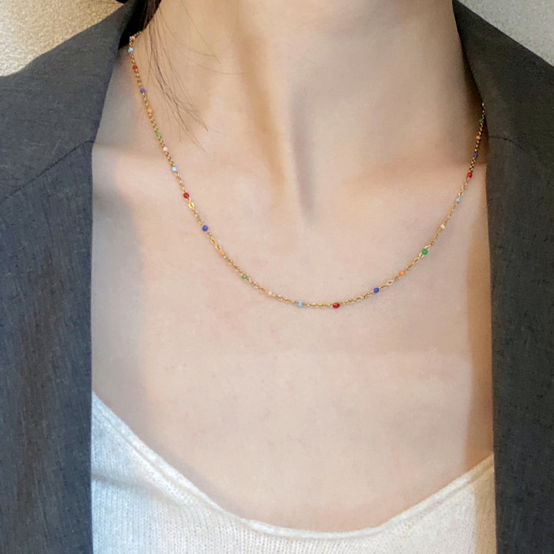 Enamel and Gold Necklace