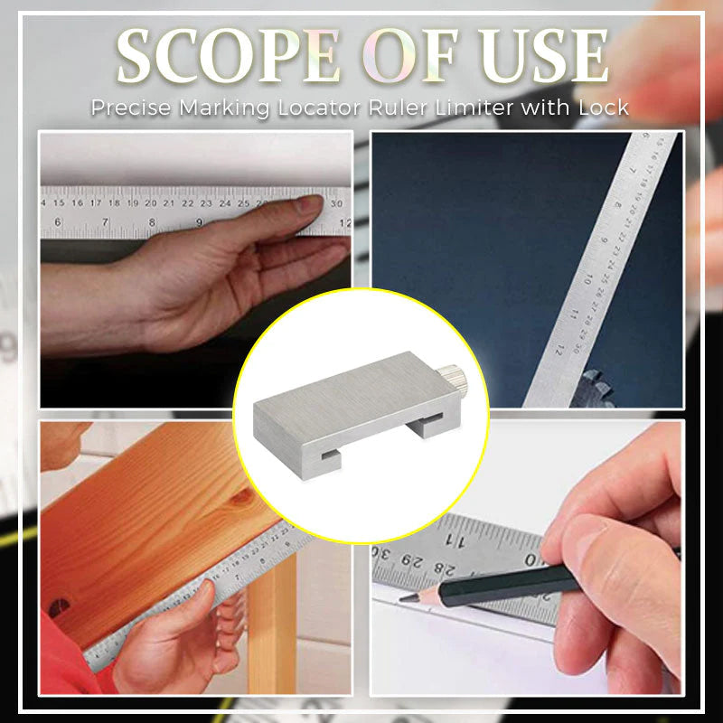 Precise Marking Locator Ruler Limiter with Lock