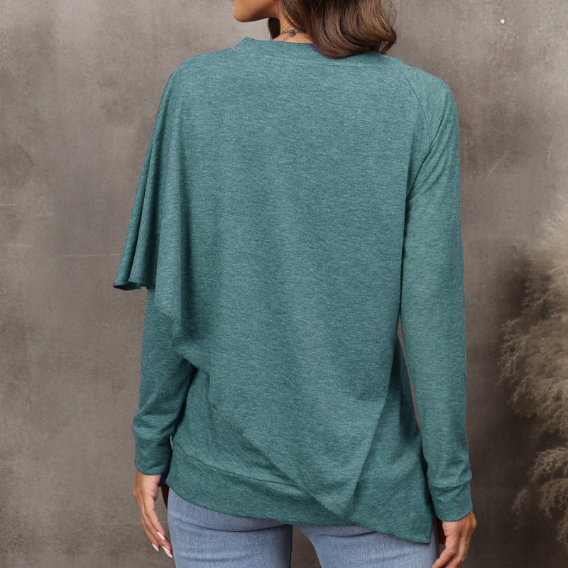 V-Neck Irregular T-Shirt