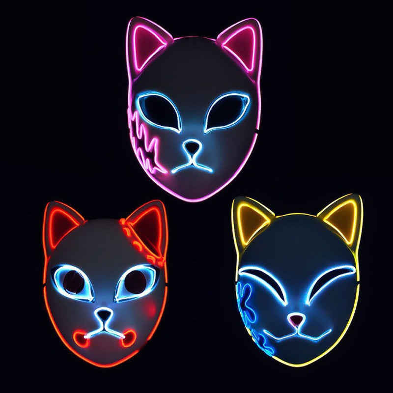 Halloween led glowing cat mask